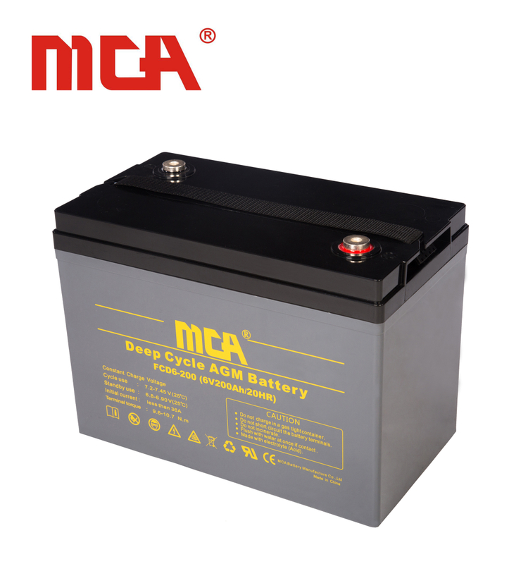 Bateria de ácido-chumbo de ciclo profundo 6V 220AH para marinha